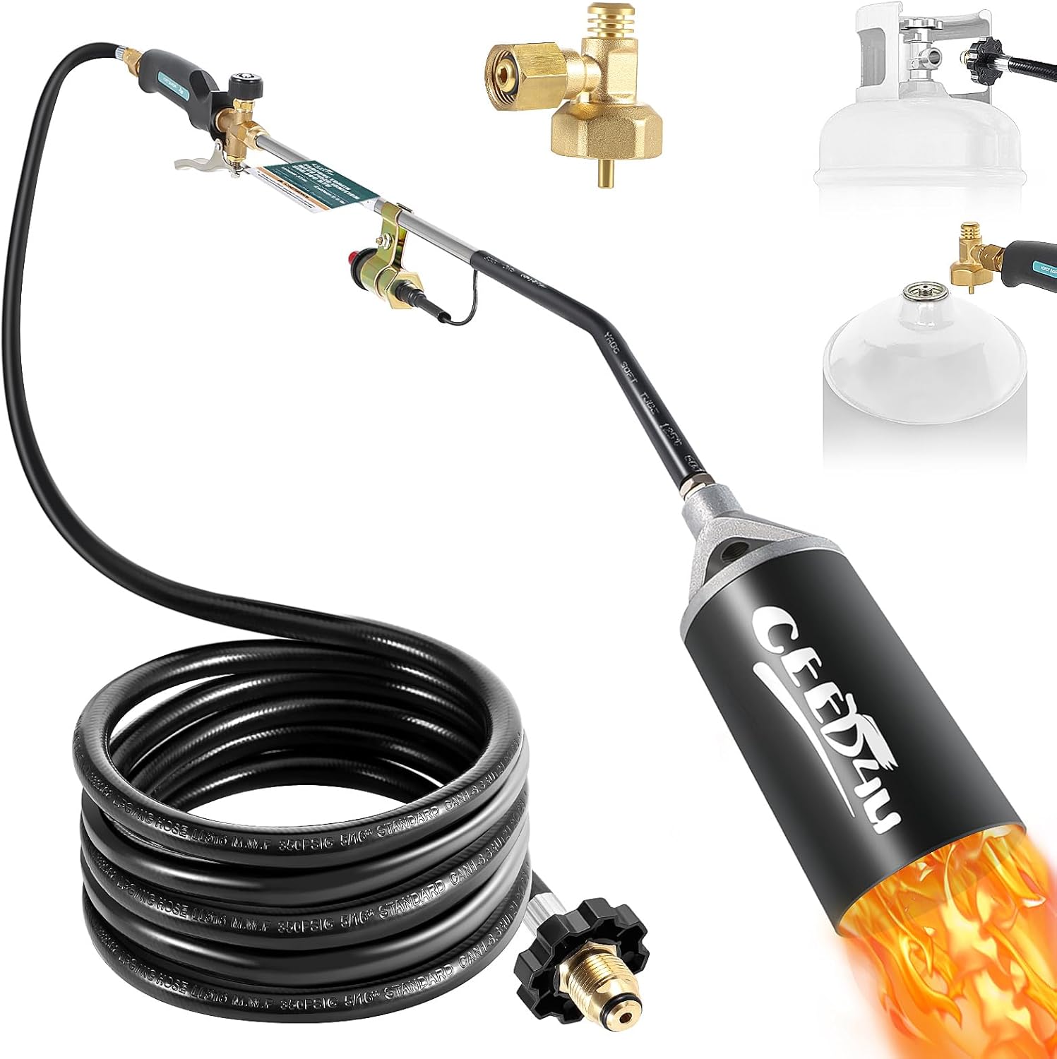 CEED4U Propane Torch Weed Burner Kit, 800,000 BTU Weed