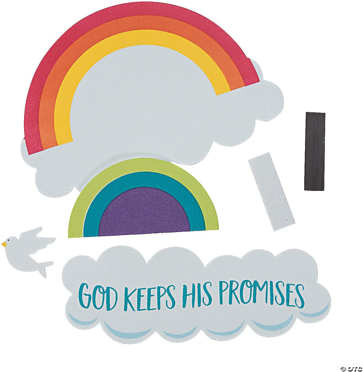 Fun Express Rainbow Magnet Craft Kit for Kids - Creative DIY Crafting with God Keeps His Promises Theme Perfect for Group -Activities - Home Fun Projects - Ideal for VBS - 12 Pieces