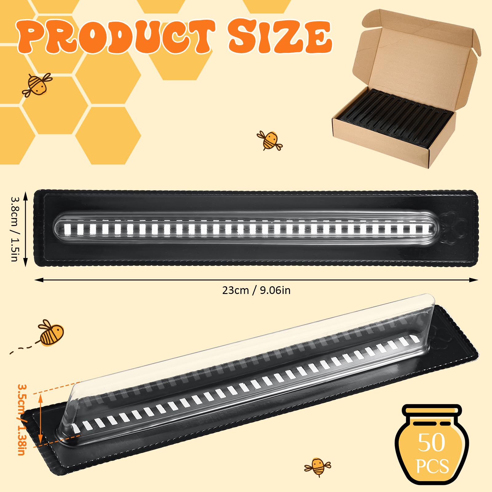 Qualirey Lot de 50 petits pièges à coléoptère en plastique pour ruches, outils d'apiculture, fournitures d'apiculture, contrôle des coléoptères