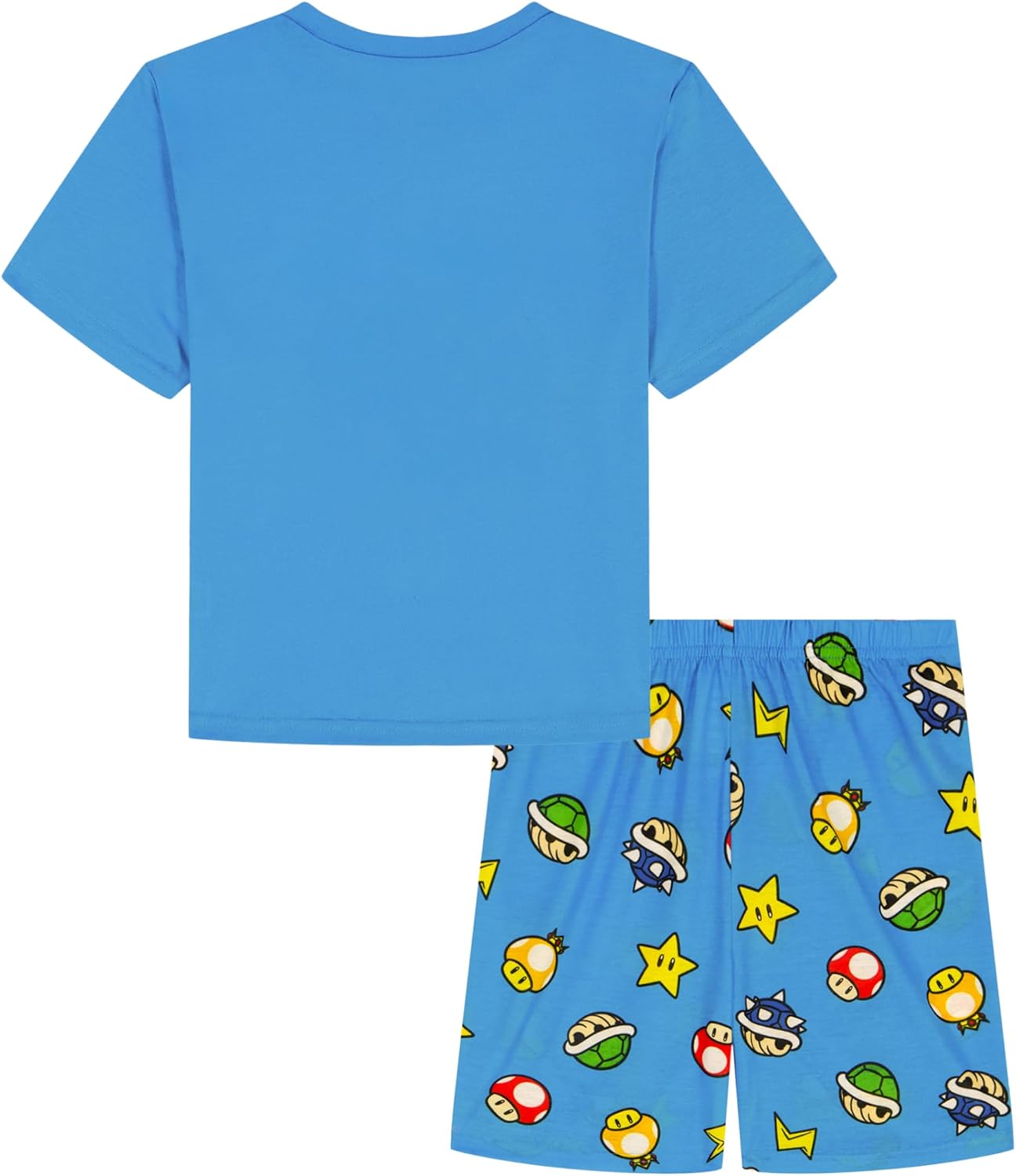 Nintendo Boys' 2-piece Loose-fit Matching Short-Sleeve Pajama Set, Soft & Cute Pajamas for Kids