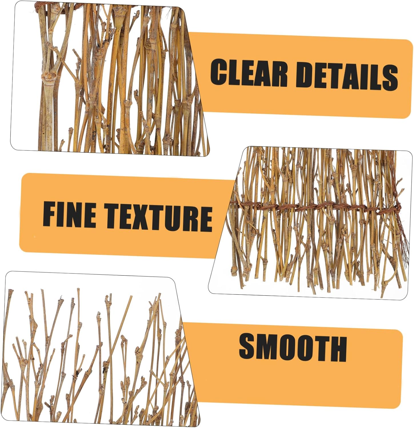 Sashimi Decoration Bamboo Fence Set 3Pcs for Restaurant Plate Display