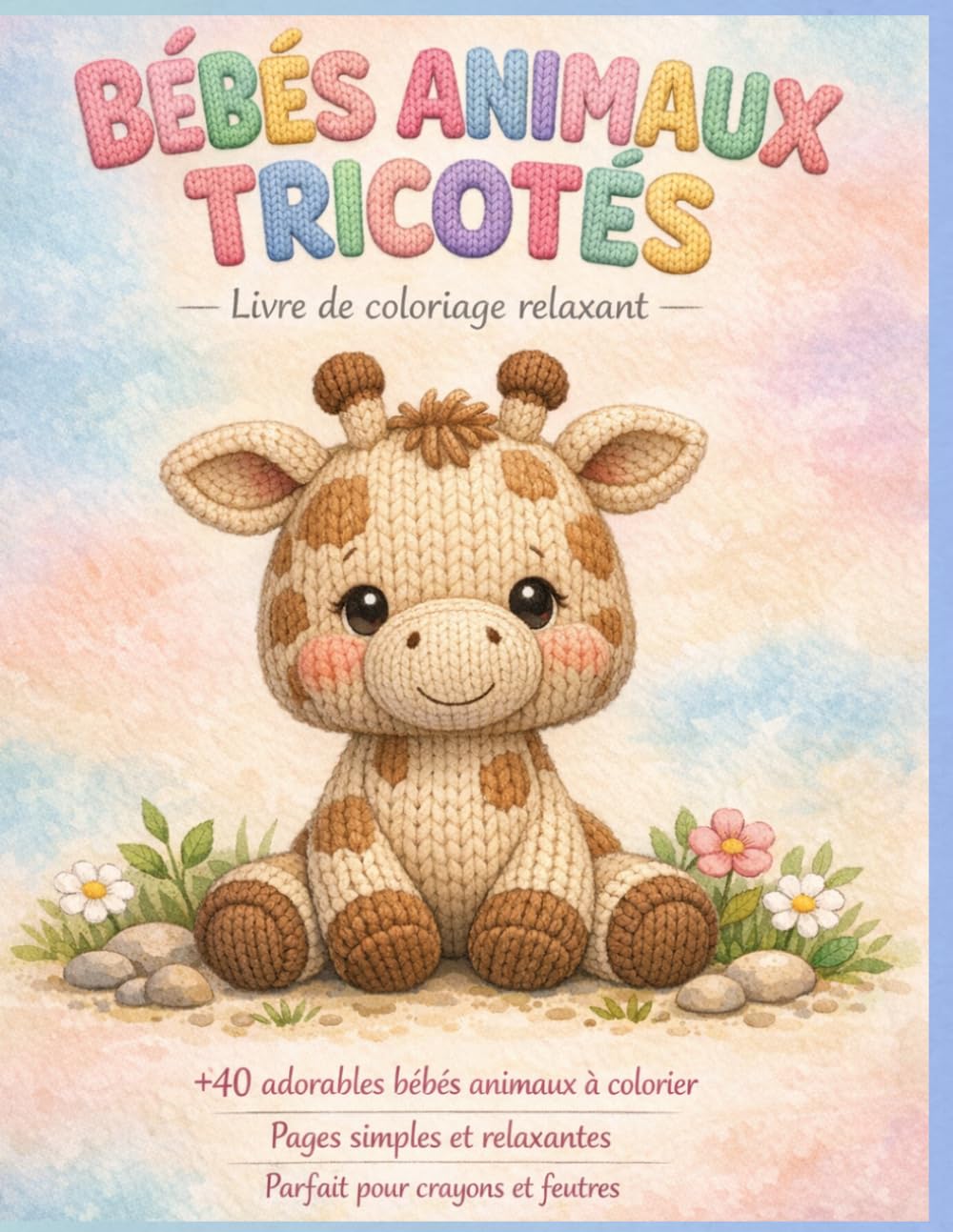 Bébés animaux tricotés: livre de coloriage relaxant