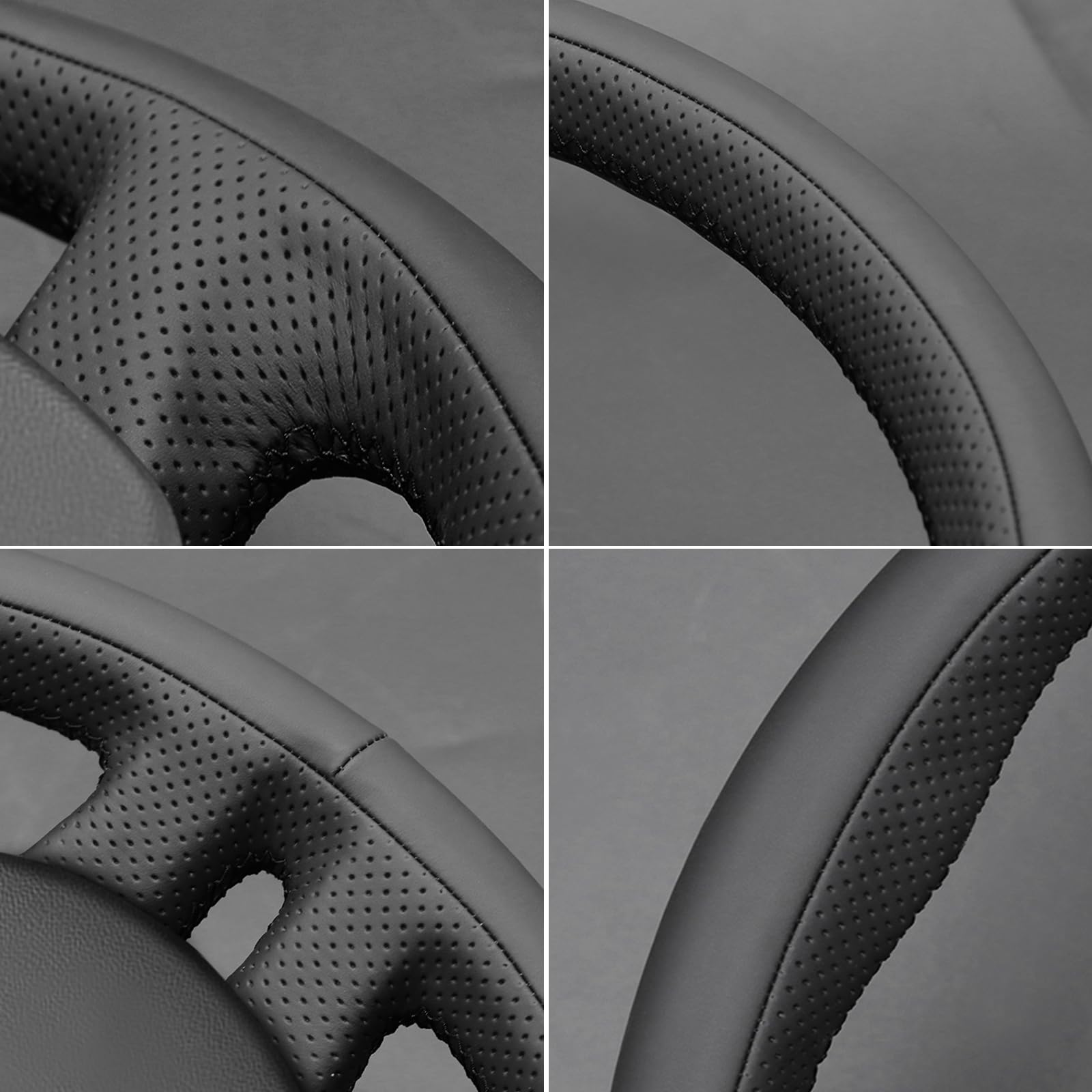 MEWANT Enveloppe de volant à coutures à faire soi-même style 3D pour Renault Clio 3 2005-2012 Accessoires de volant pour Renault Clio 3