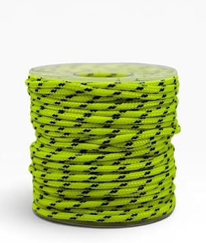 Bileklik, Outdoor ve Hobi Polyester Paracord  pi 2.2 mm No2 20 Metre Sar  Siyah