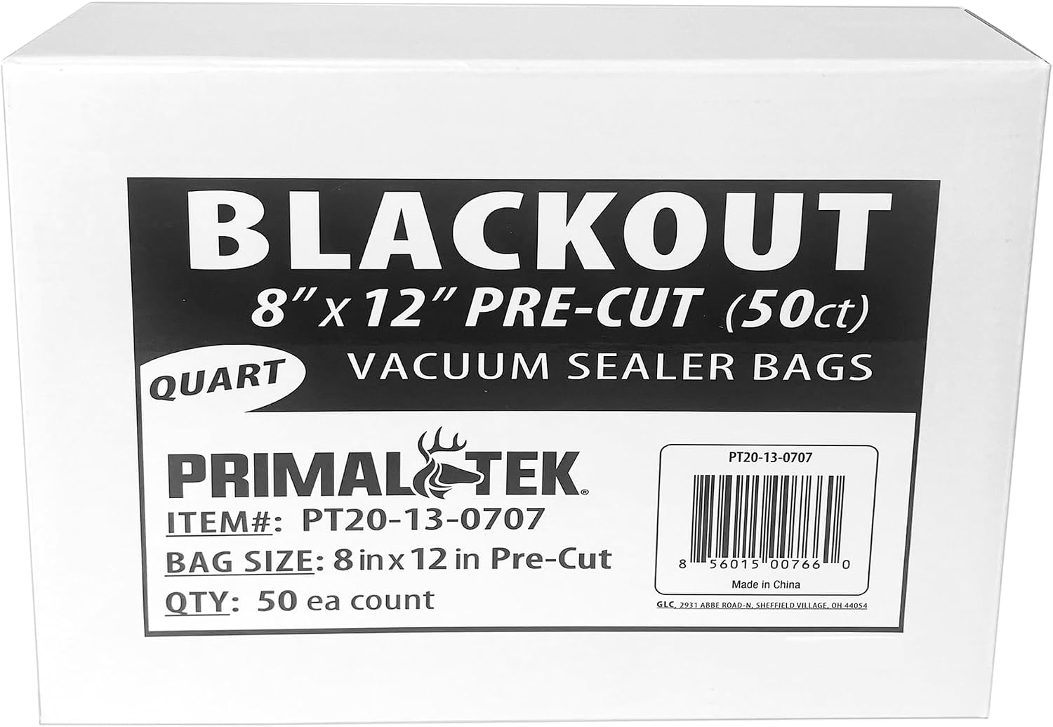 Pre-Cut Vaccuum Bags (Black/Black) - User Friendly for Food Storage – Microwave, Freezer and Boil Safe, BPA-Free, Compatible with Most Vacuum Seal Machines (Quart)