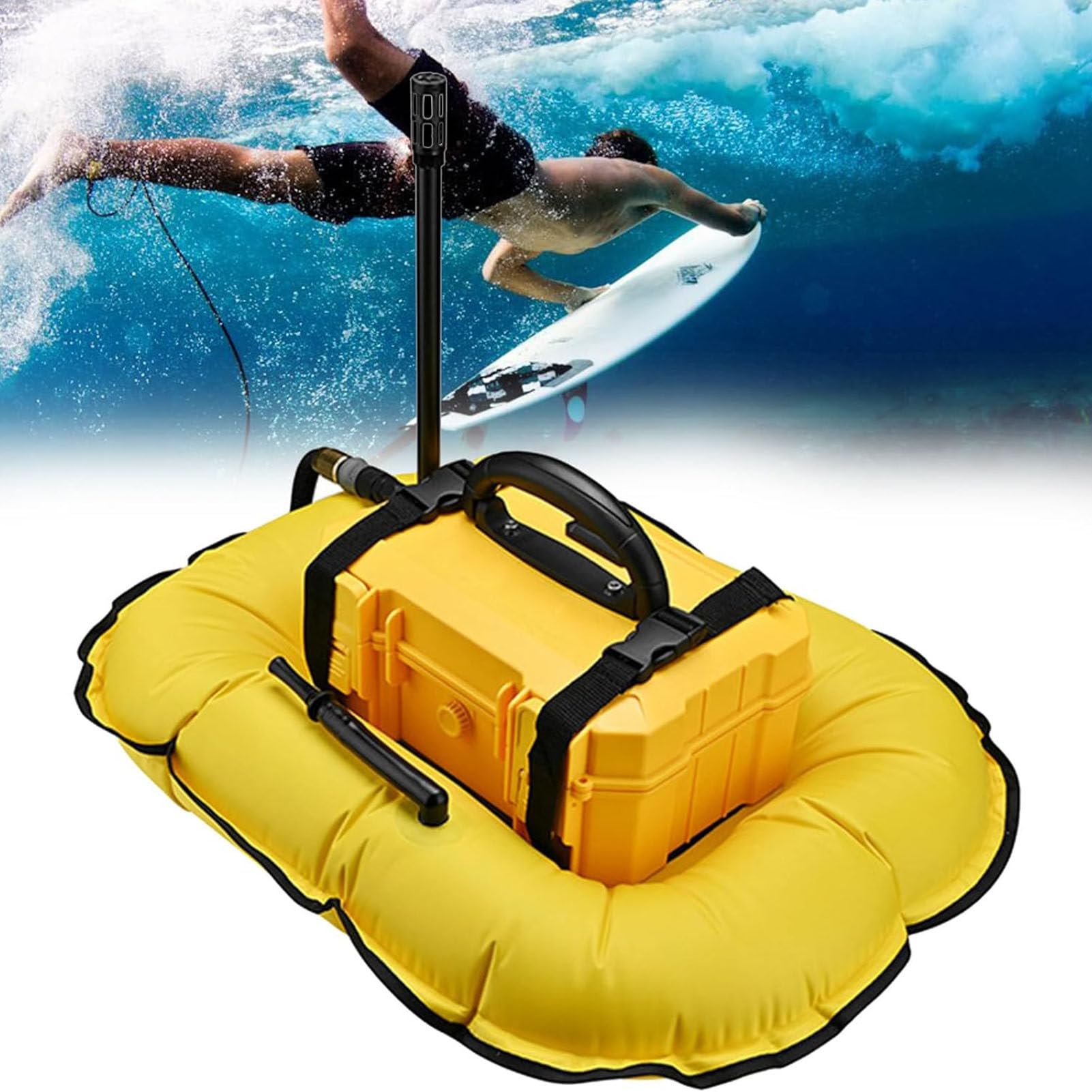 LYDZUSDP Scuba Diving Ventilator Diving System,Portable Rechargeable Scuba Diving Tank,Waterproof Air Compressor,Swimming Pool Toys Diving Toys,Dive Without Tanks for Beach(Yellow D3000)