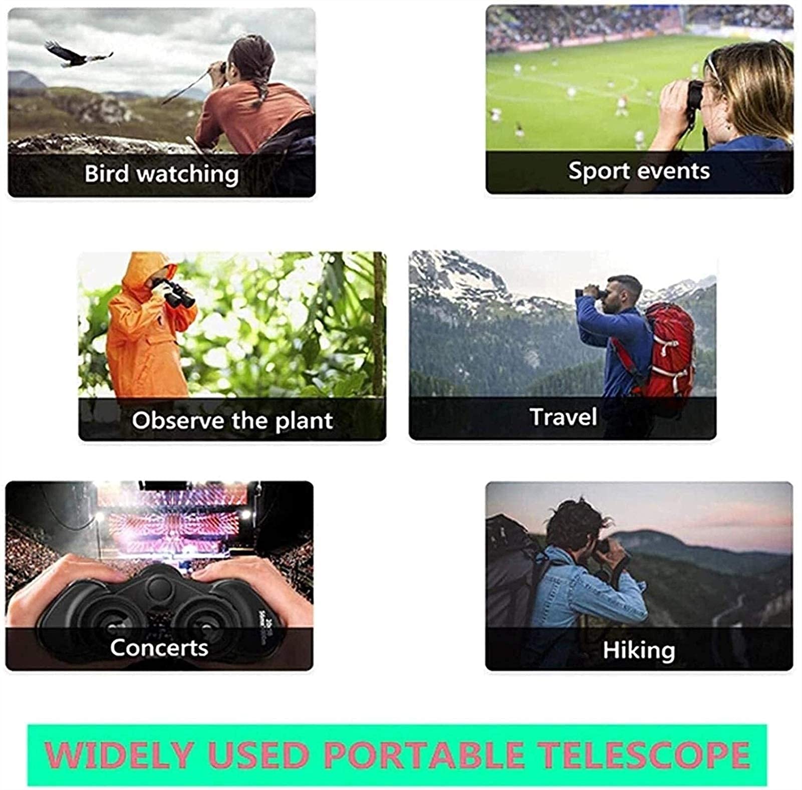 Binocolo Impermeabile con Visione Notturna per Birdwatching, Escursionismo, Caccia, Visite turistiche, binocolo con Obiettivo FMC