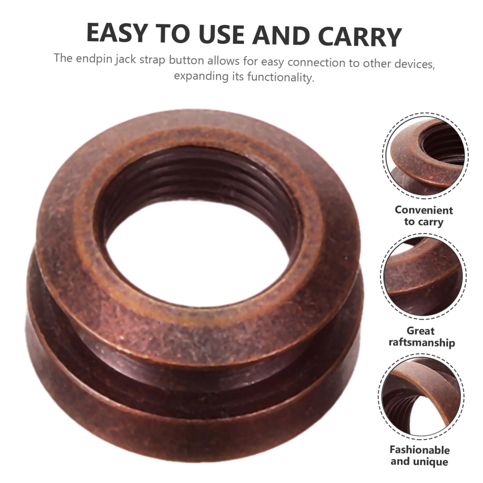 SUPVOX Guitar Endpin Cap Acoustic Guitar Pickup Endpin Jack Screw Button Screw Easy Fit 3/8-32 Thread Size