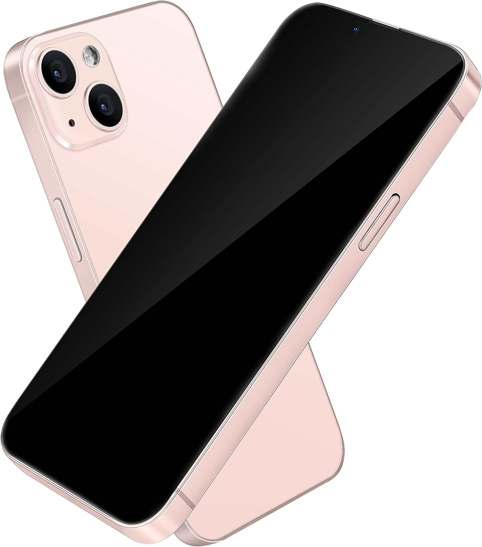 DWITT Dummy Fake Prop Phone Compatible with iPhone 13 Non-Working Store Display Phones Kids Pretend Play That Look Real (13 Pink Blackscreen)