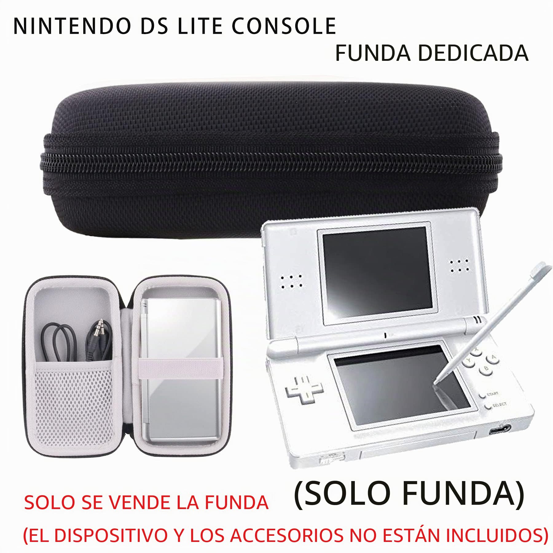 Funda rígida de Transporte de EVA Compatible con Nintendo 3DS / NDS Lite, Funda de Transporte de Viaje (Nintendo 3DS)
