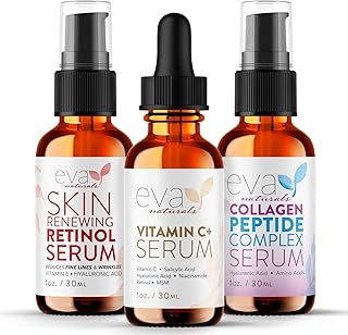 Trifecta Face Serum Set – Retinol, Vitamin C & Peptides with Hyaluronic Acid & Niacinamide – Anti-Aging Skincare Bundle for Women – Collagen Boosting, Wrinkle & Spot Treatment