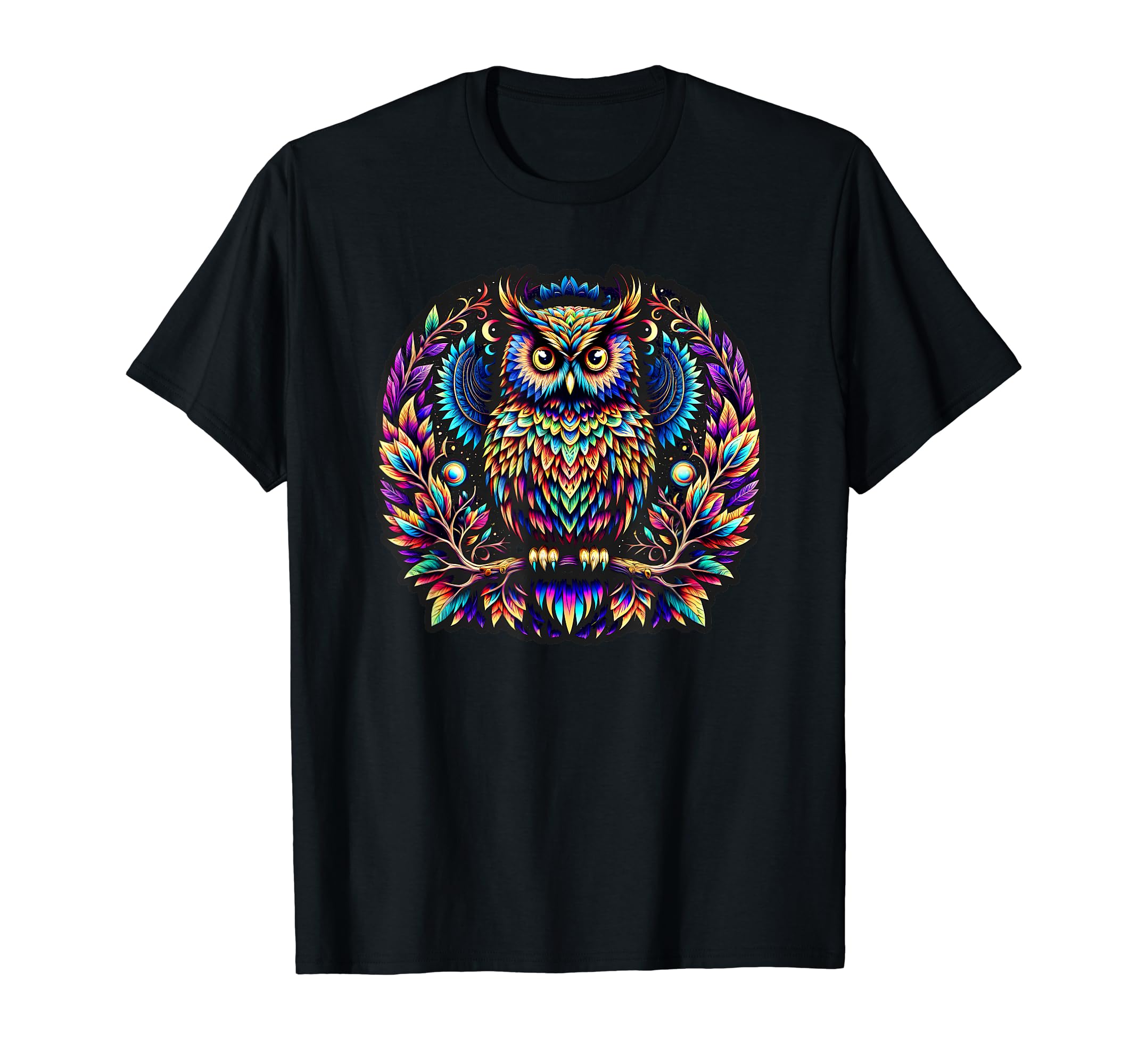 Psychedelic Owl - Daybreak Blue T-Shirt