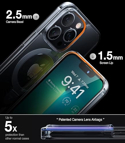 Miniatura 8 de TORRAS Funda magnética UPRO Ostand para iPhone 13 Pro Max de 6.7 pulgadas apta para MagSafe Soporte ajustable Nunca amarilla Protección de grado MIL