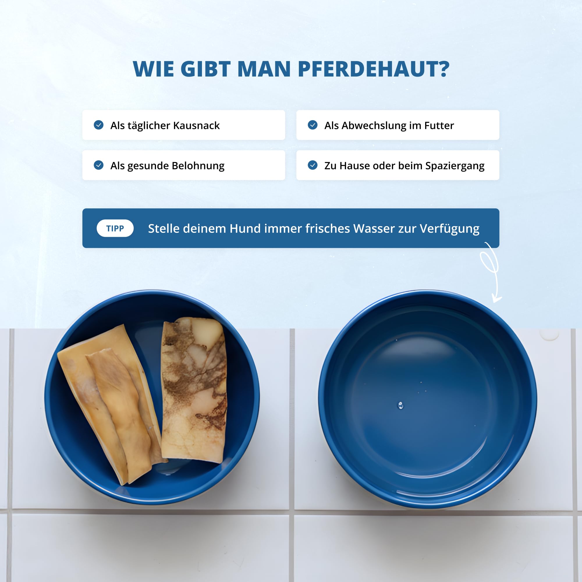 3 kg Pferdehaut für Hunde getrocknet - Hypoallergener Kausnack & Belohnung - Getrocknete Pferdekopfhaut Extra Hart - Idealer Kauartikel für Allergiker