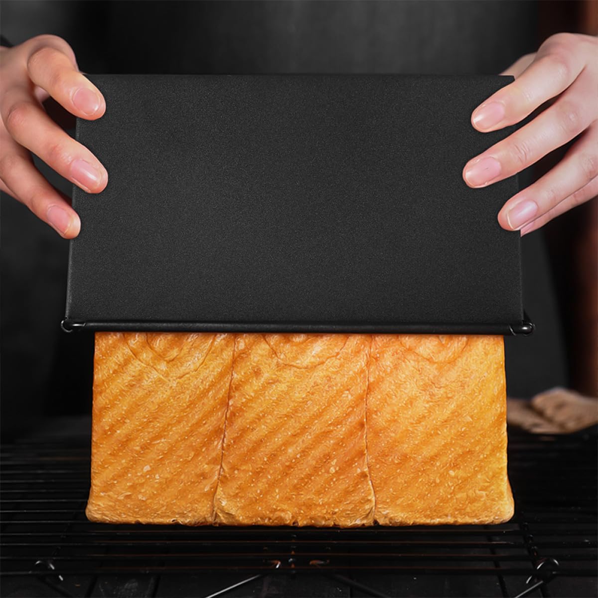 Kastenform Brotbackformen mit Deckel aus Eisen Wärmeleitung Antihaftbeschichtete und Praktische Toastbrotform zum Backen für Zuhause