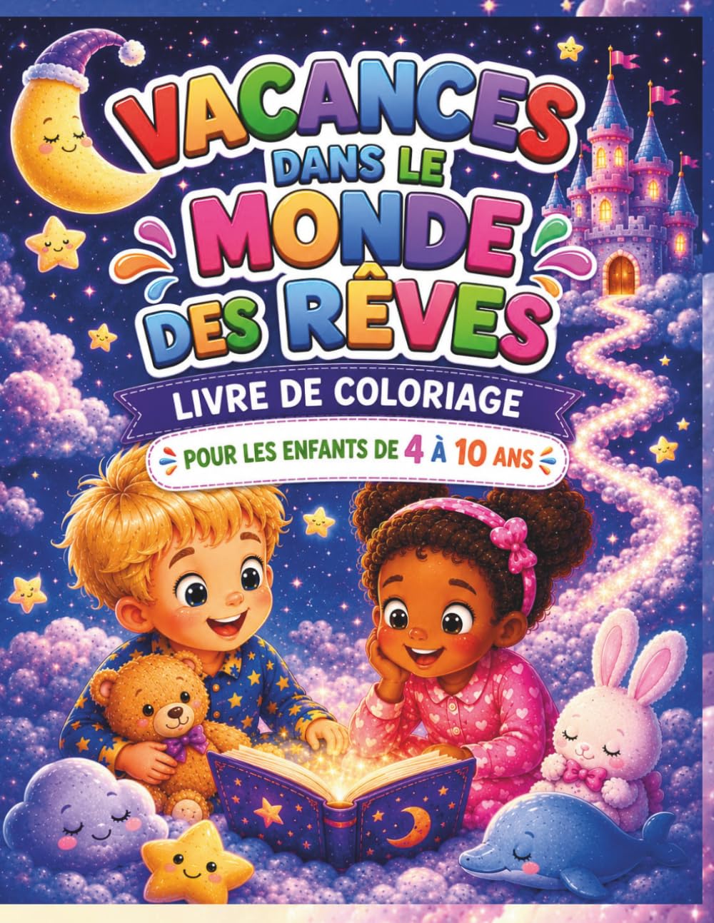 Vacances dans le monde des rêves: livre de coloriage