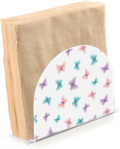 Miniatura 2 de Butterfly Acrylic Napkin Holder Clear Paper Napkin Table Tabletop Tissue Dispenser Kitchen Dining Room Bathroom Party Hotel Decor
