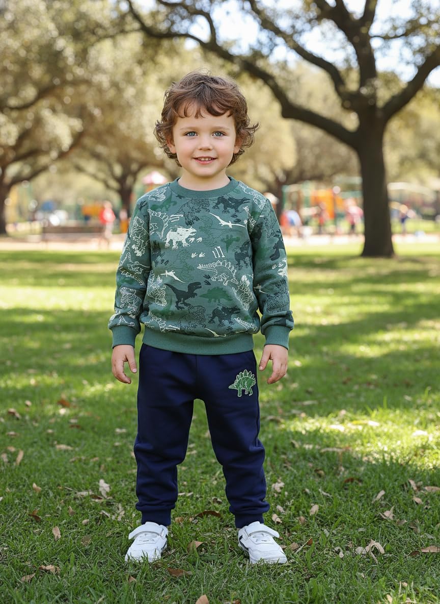 Volunboy Toddler Boys Clothes Sets Little Boy Clothing Long Sleeve Pullover Jogger Pants Kids 2 Pieces Outfits - Image 2