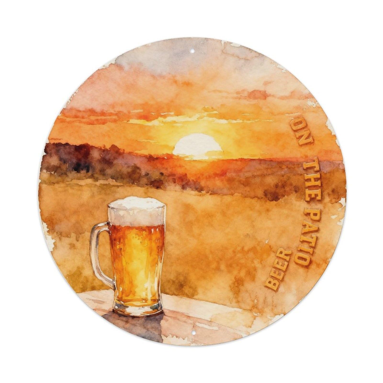 Beer On The Patio Metal Tin Sign Plaque