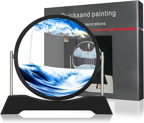 Miniatura 5 de Liangding Movimiento líquido de arte de arena en movimiento, pintura de arena de flujo 3D, decoración de arena movediza, alivio del estrés, imagen