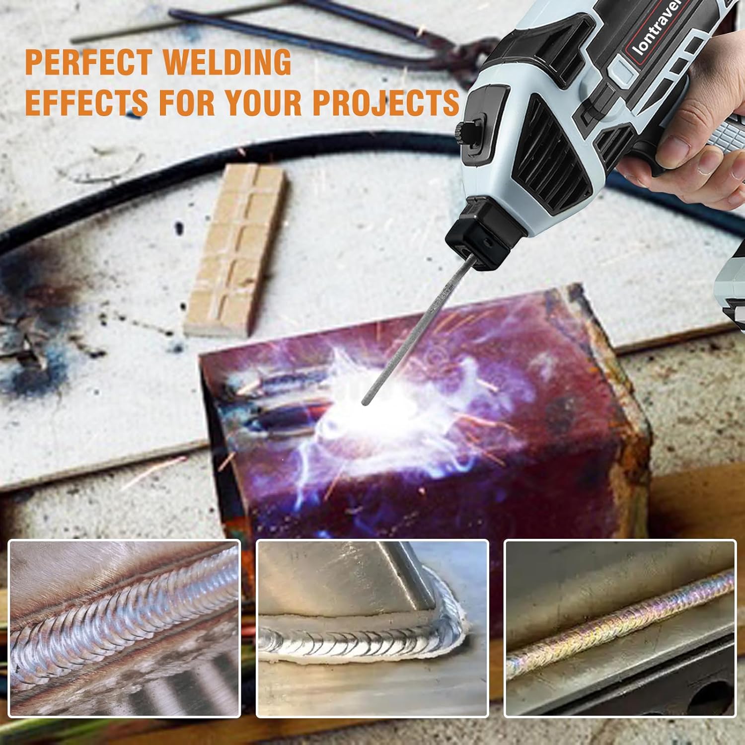 Portable Welding Machine -110V Handheld Welder with IGBT Inverter 5 Variable Current Adjustment(20-120A),ARC Welder Kit Includes 10Pcs Rods & Carrying Case,Fits 3/32"-1/8" Electrodes for DIY & Repair