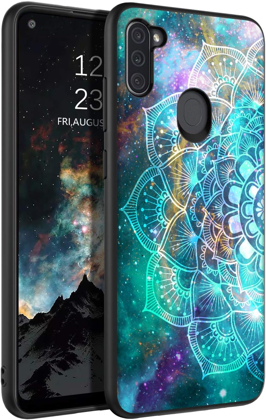 BENTOBEN Galaxy A11 Case, Samsung A11 Phone Case,Slim Fit Glow in The Dark Shockproof Drop Protective Hybrid Hard PC Soft TPU Bumper Girls Women Galaxy A11 Case [North American Verison],Mandala Design