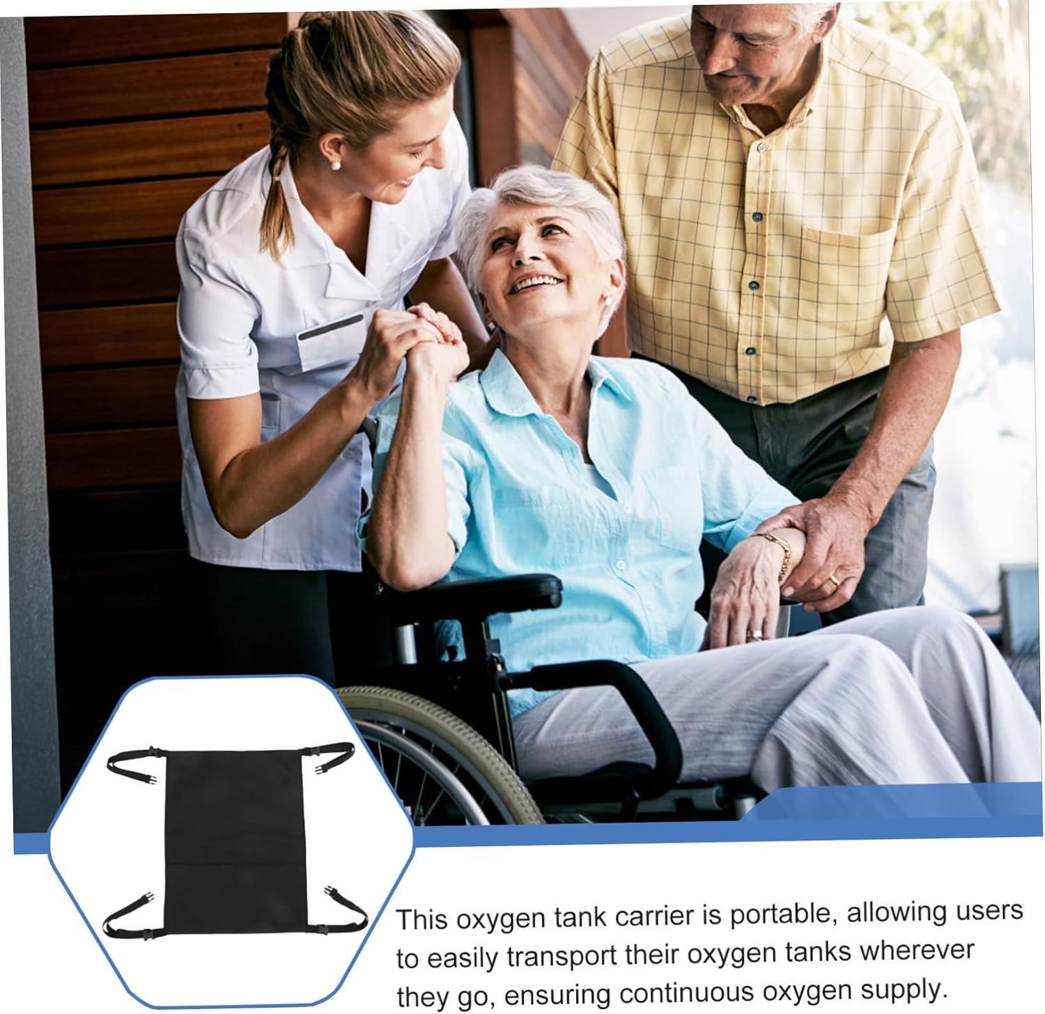Adjustable Dual Oxygen Tank Holder for Wheelchair Ergonomic Storage Bag with Capacity Portable Cylinder Oxygen Holder for Walkers and Daily Use