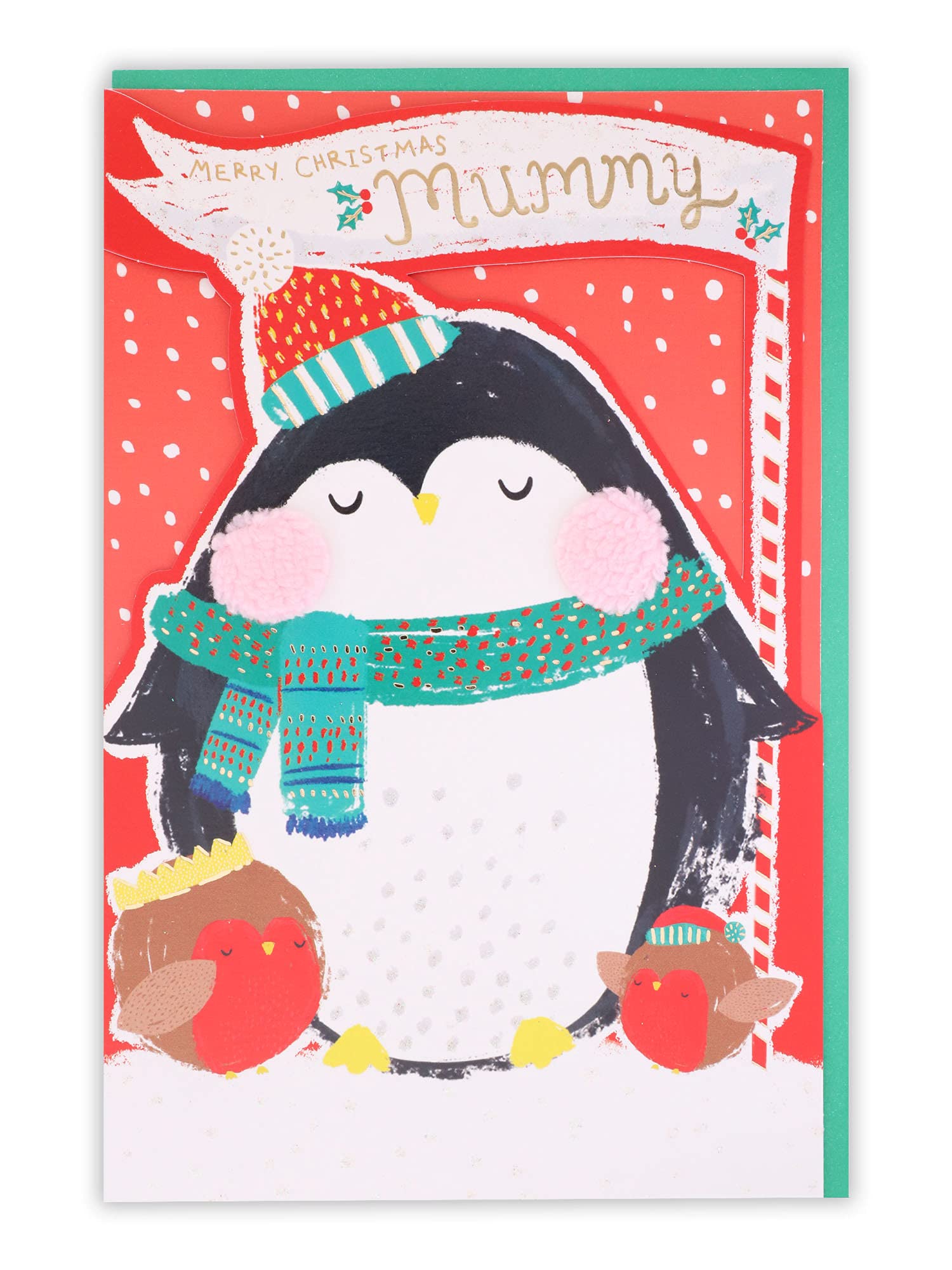 Clintons: Mummy Penguin Mummy Christmas Card, Multi-Colour, 155 x 235, 1148035