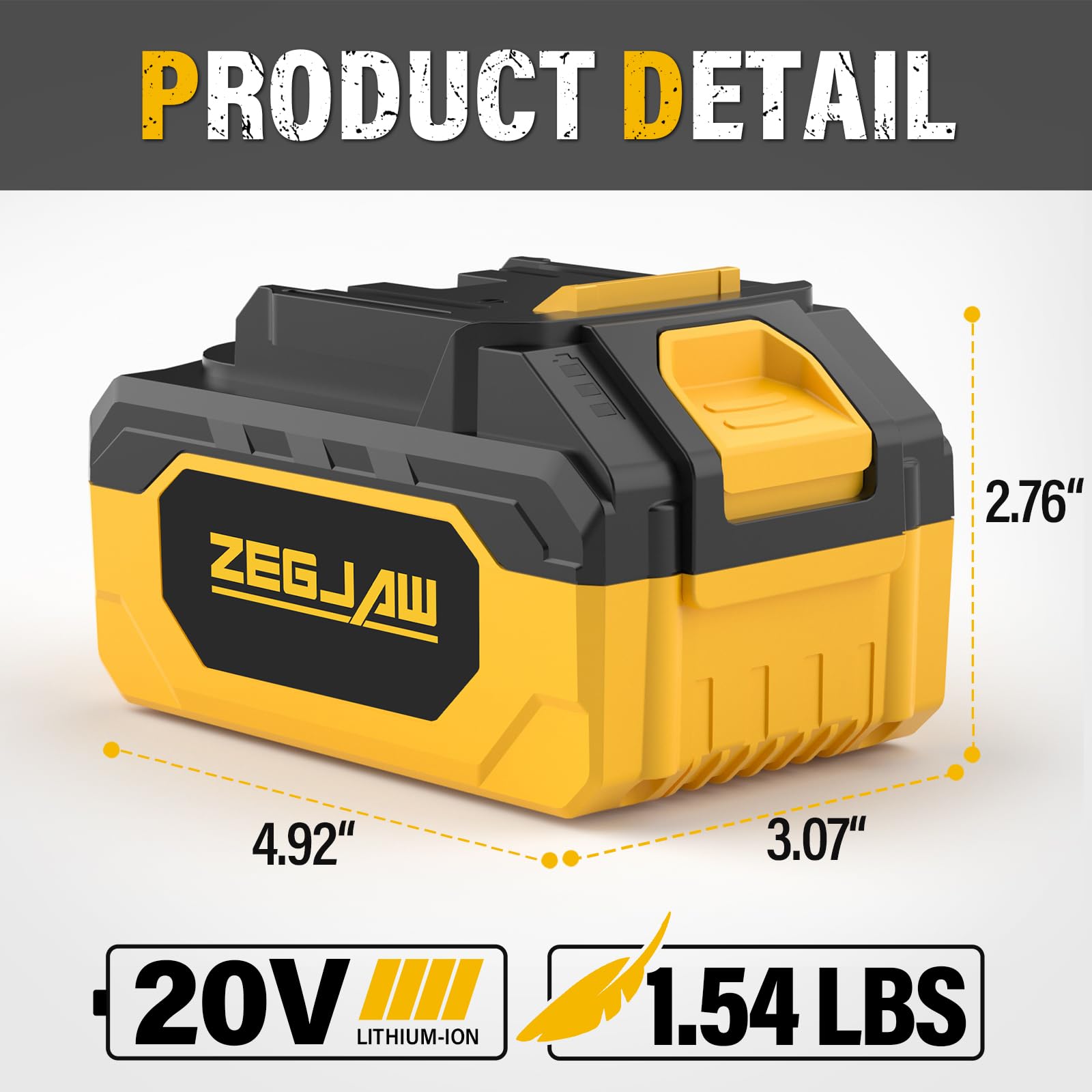 Amazon.com: ZEGJAW 4.0Ah Battery Pack (A Battery) : Tools