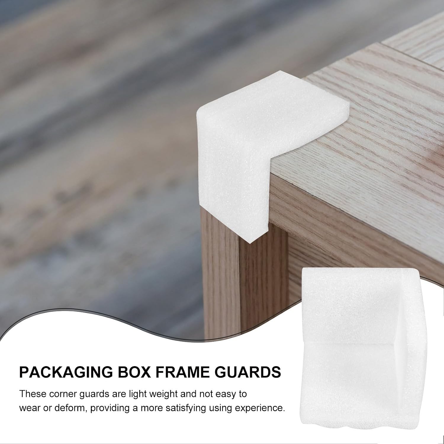 10pcs White Epe Foam Packaging Corner Protectors 80x80x80mm Shipping Box Edge Guards Furniture Packing Edge Protectors for Carton and Frame Shipping Protection