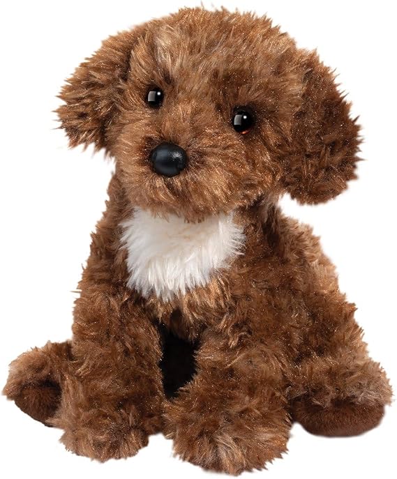 Douglas Darby Doodle Plush Stuffed Animal - Soft Curly Brown Puppy Toy, Realistic Floppy Design for Kids and Lovers, 16 Inch Cuddly