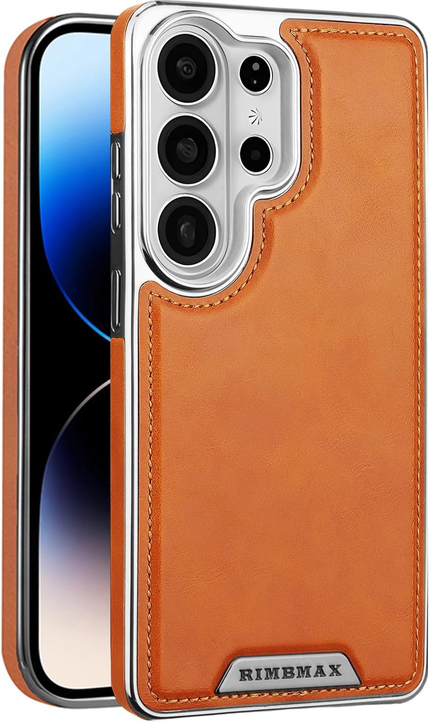 for Samsung Galaxy S26 Ultra Leather Case with Built-in Magnetic Ring, [Compatible with Wireless Charging] Luxury PU Leather Shockproof Protective Cover for Samsung Galaxy S26 Ultra(Black)