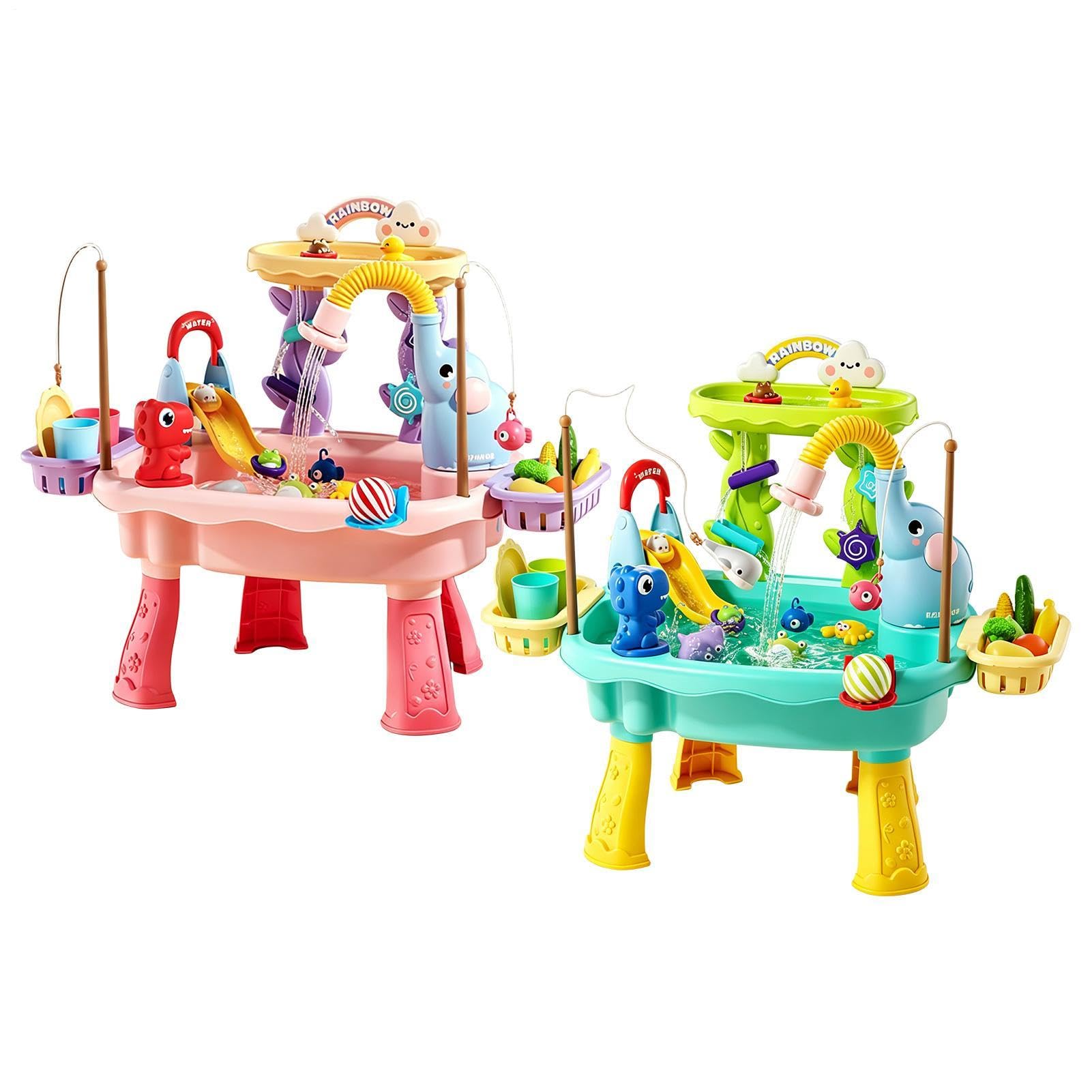 Mesa De Agua Exterior Juguetes Sensoriales para Actividades Veraniegas | Mesa para Juegos Acuáticos al Exterior Para verano, jardín trasero, parque, patio, camping, interior, guardería, preescolar