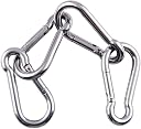 Keycraze Steel Snap Hook – Heavy Duty Safety Lock Cable Attachment | SnapHooks for Weight-Lifting, Mountain Climbing, Gym and Home | M80x8 Metal Carabiner for Everyday Use (8, 8mm) gallery image