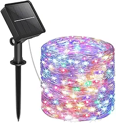 Luzes solares de Natal ao ar livre, 200 LED luz solares luzes de fio de Cooper à prova d'água de festa de Natal, Dia das Bruxas, pátio e jardim(22m Multicolorido) Remessa de São Paulo, Brasil