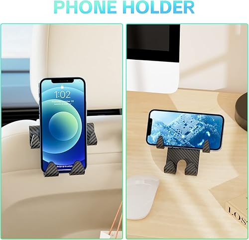 Miniatura 7 de TICARVE Car Seat Hooks 2 Pack Auto Headrest Hooks for Car Back Seat Hooks Hanger Organizer Fit Universal Vehicle, 2 in 1 Car Hooks for Hanging