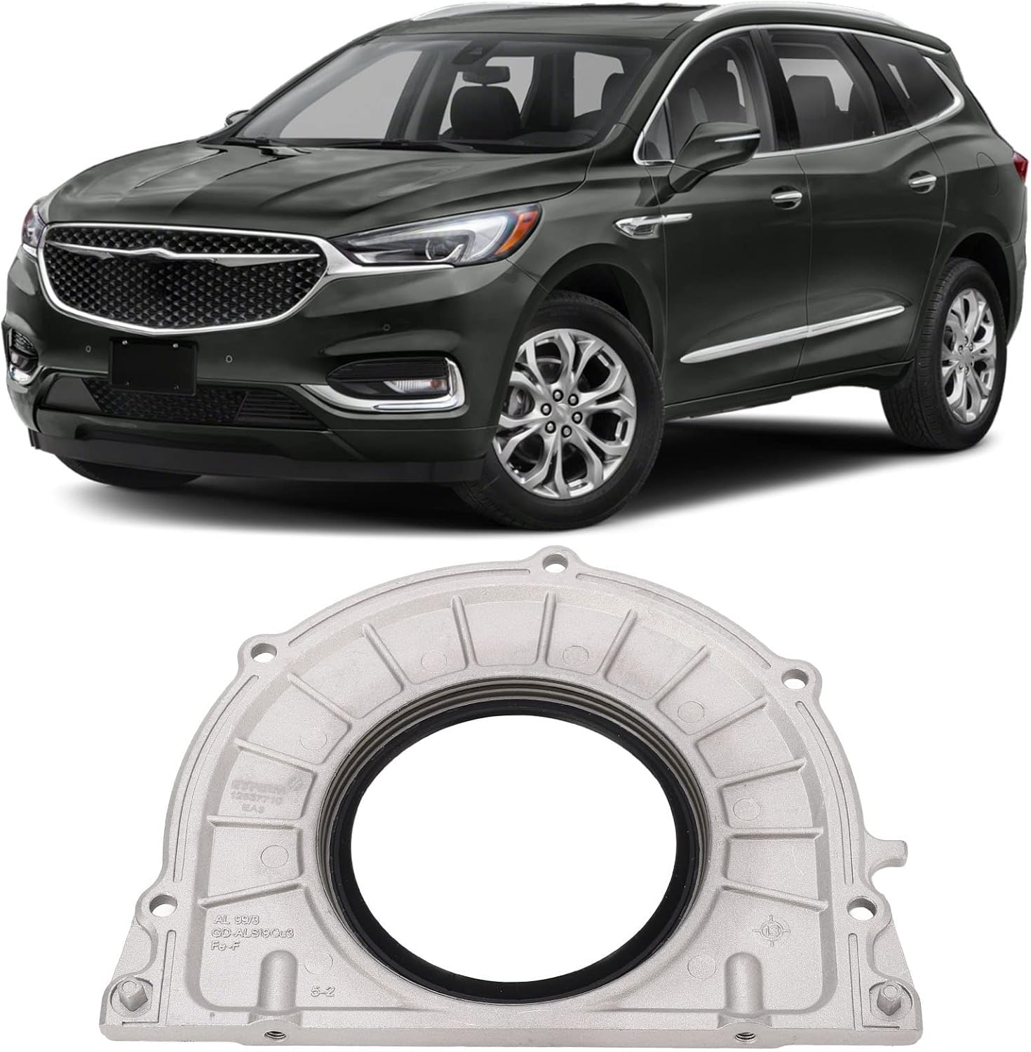 Engine Crankshaft Seal, Rear Main Crankshaft Seal Sealing High Stability 12637710 12620955 Replacement for Chevy 3.6L