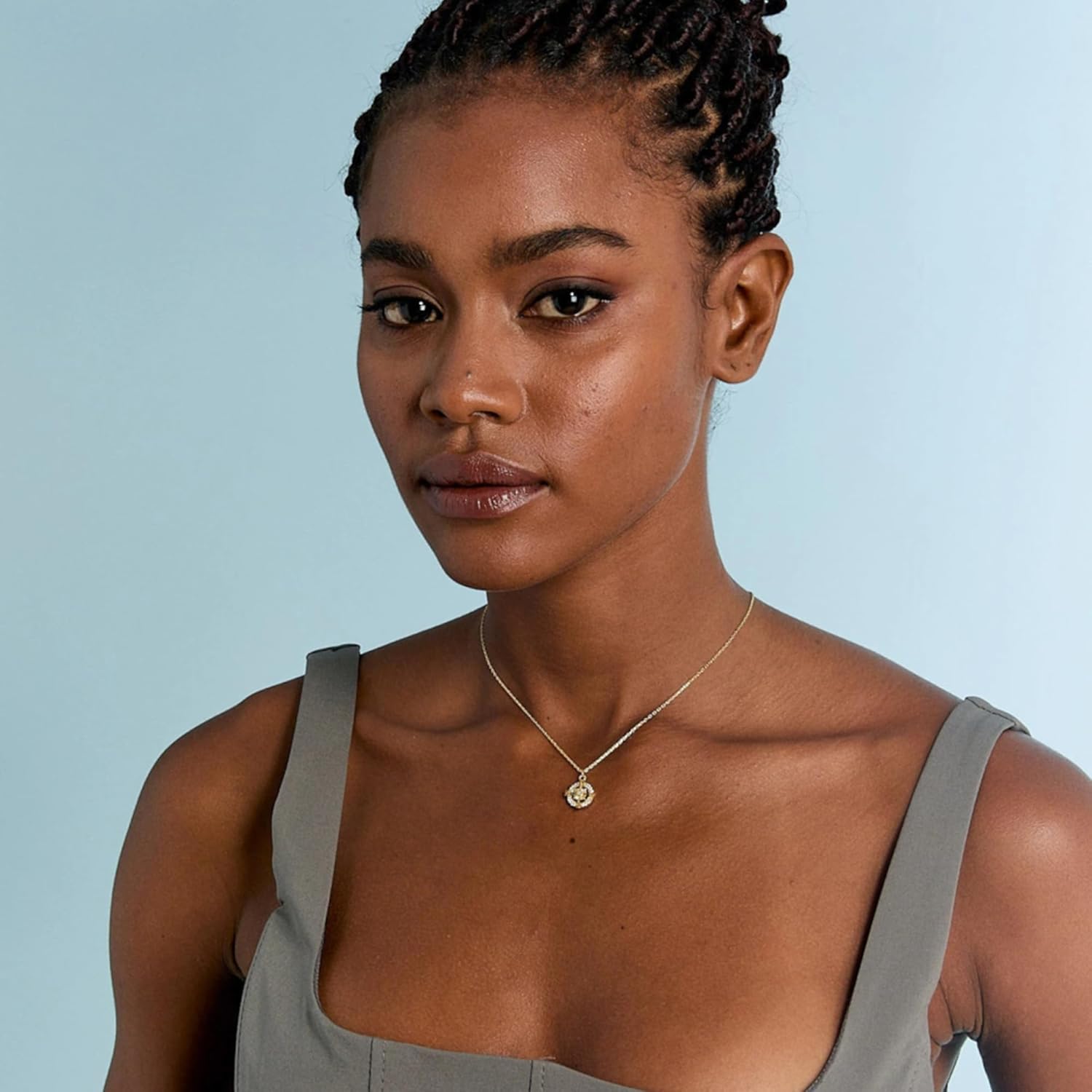 Gold Charm Necklace for Women Christmas Jewelry, Trendy Simple Dainty Inspirational Compass Butterfly Bow Knot Red Christmas Mug Sun Friendship Necklaces Graduation Gifts for Her - Image 6