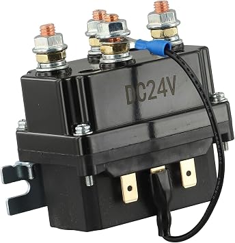 24V 250A Winch Magnetic Contactor Heavy Duty Solenoid Relay Control System For 9000lb SUV UTV Off Road Vehicle