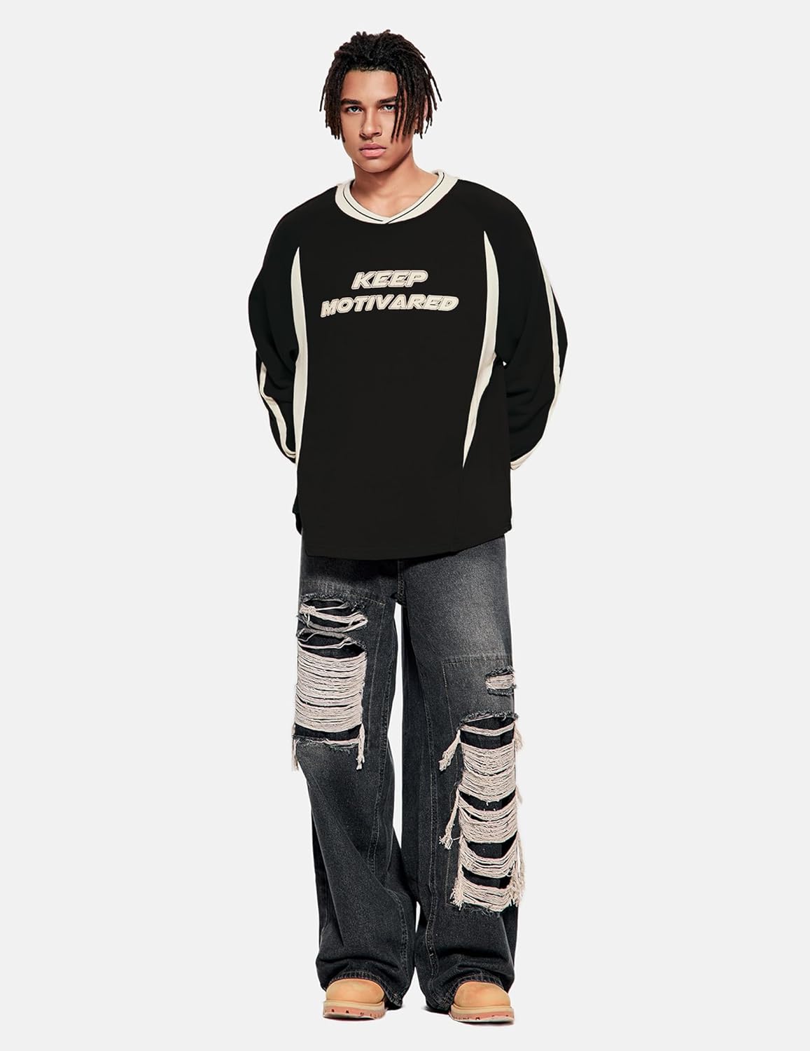 Vamtac Mens Crewneck Sweatshirt Fall Oversized Graphic Sweatshirts for Women Casual Long Sleeve Pullover Top - Image 5