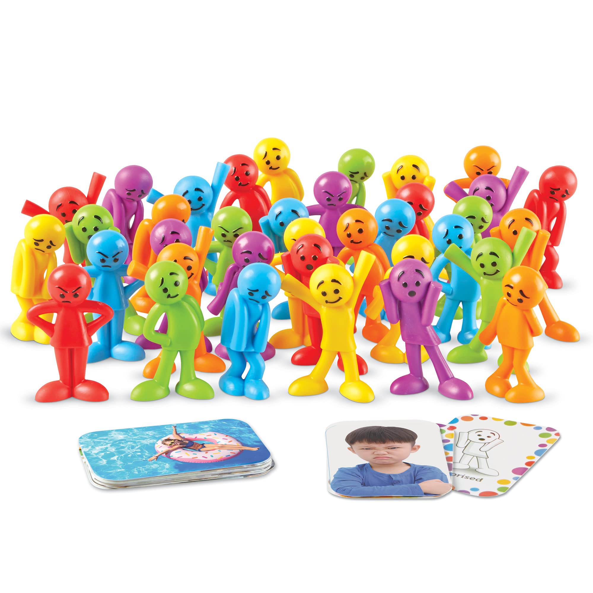 Learning Resources Jeu Émotions Enfants – Kit 54 Pièces Colorées – Tri et Communication – Activité Socio-Émotionnelle 3 Ans+ – Maison & Classe