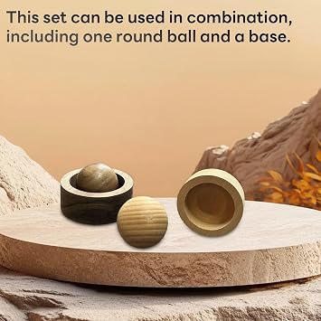 Wooden Essential Oil Diffuser - Round Ball Aromatherapy Diffuser, Walnut and Beech, for Office, Car, Yoga Hall (Walnut)