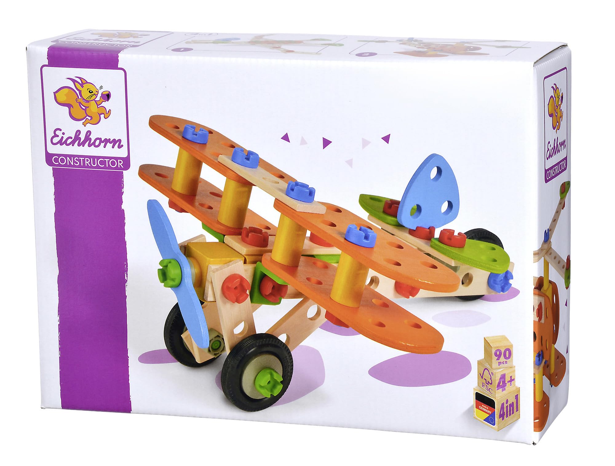 Eichhorn - 100039031 - Constructor Doppeldecker, 85-teilig