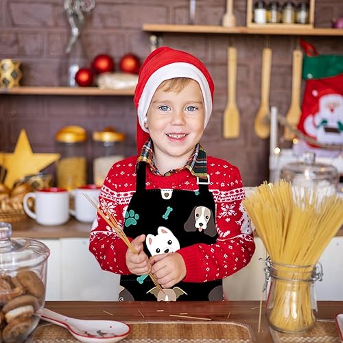 Miniatura 5 de Sylfairy Delantales para niños y niñas, delantal de unicornio arcoíris para niños, delantales de cocina para chef (sirena, mediano, 6-12 años)