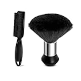 Barber Brush and Neck Duster Set - 2 Piece Professional Barber Brush Neck Duster for Hair Cutting, Cleaning, Hair Stylist Tools and Salon Supplies