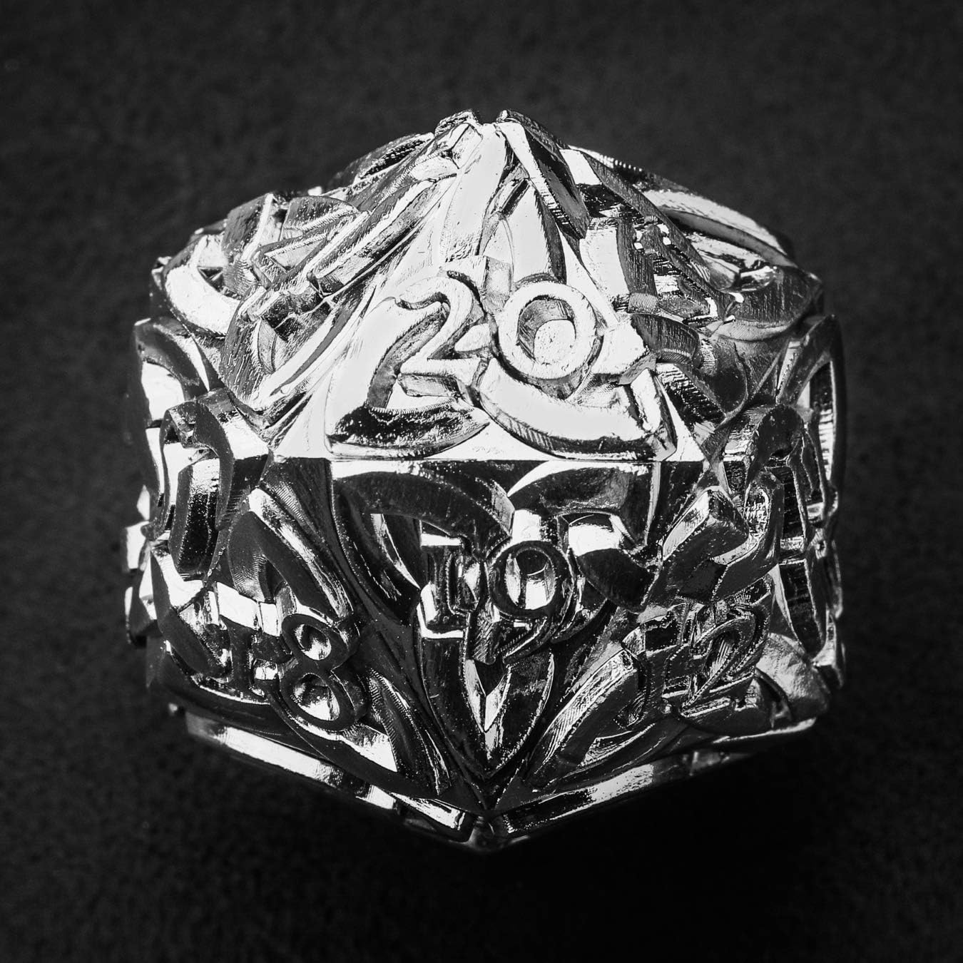 Endless Dice Life Counter D20 Dice Spindown Solid Metal Extra Large Extra Heavy for MTG Magic The Gathering EDH Commander Metal Counter Countdown
