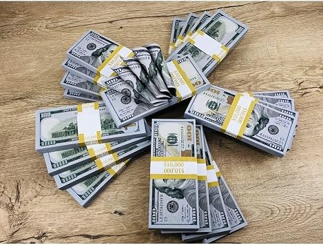 Tam 200 Adet Banknot 20.000 Dolar 2 Deste $100 lük Şaka Parası Açık Yeşil