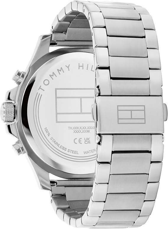 Tommy Hilfiger Analogue Multifunction Quartz Watch for Men with Silver Stainless Steel Bracelet - 1792113