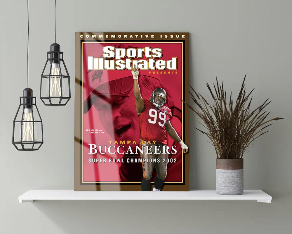 Wall Art | Acrylic Glossy Printed Frame|Home Decor for Living Room, Bedroom, Office, Study, Shelf (9x11inch) - Tampa Bay Buccaneers