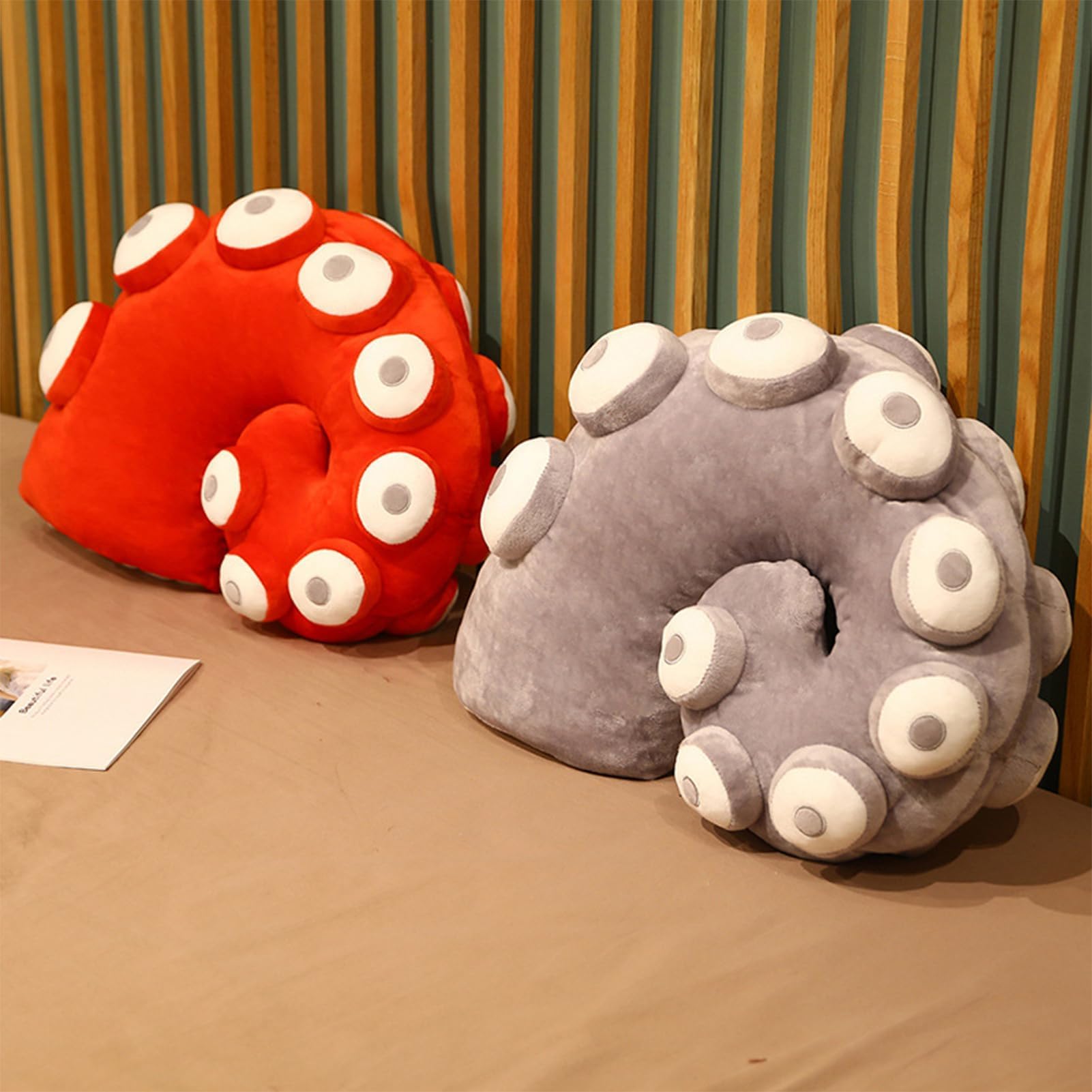 Yoholto Octopus Tentacles Plush Pillow, Tentacles Stuffed Animal, Interesting Plush Gift for Kids Adults(17.7 * 13.7in,Red): 17.7"*13.7" Gray-roll
